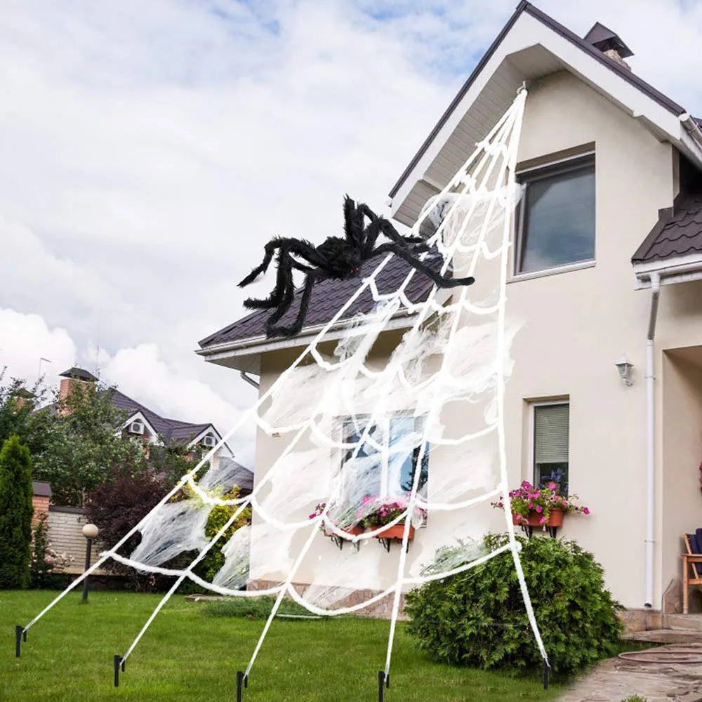 Giant Spider Web + Spider Yard Kit