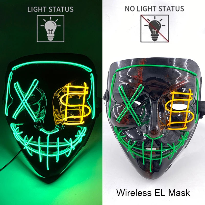 Neon Light-Up Mask