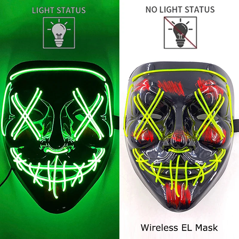 Neon Light-Up Mask