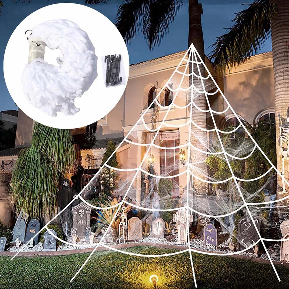 Giant Spider Web + Spider Yard Kit