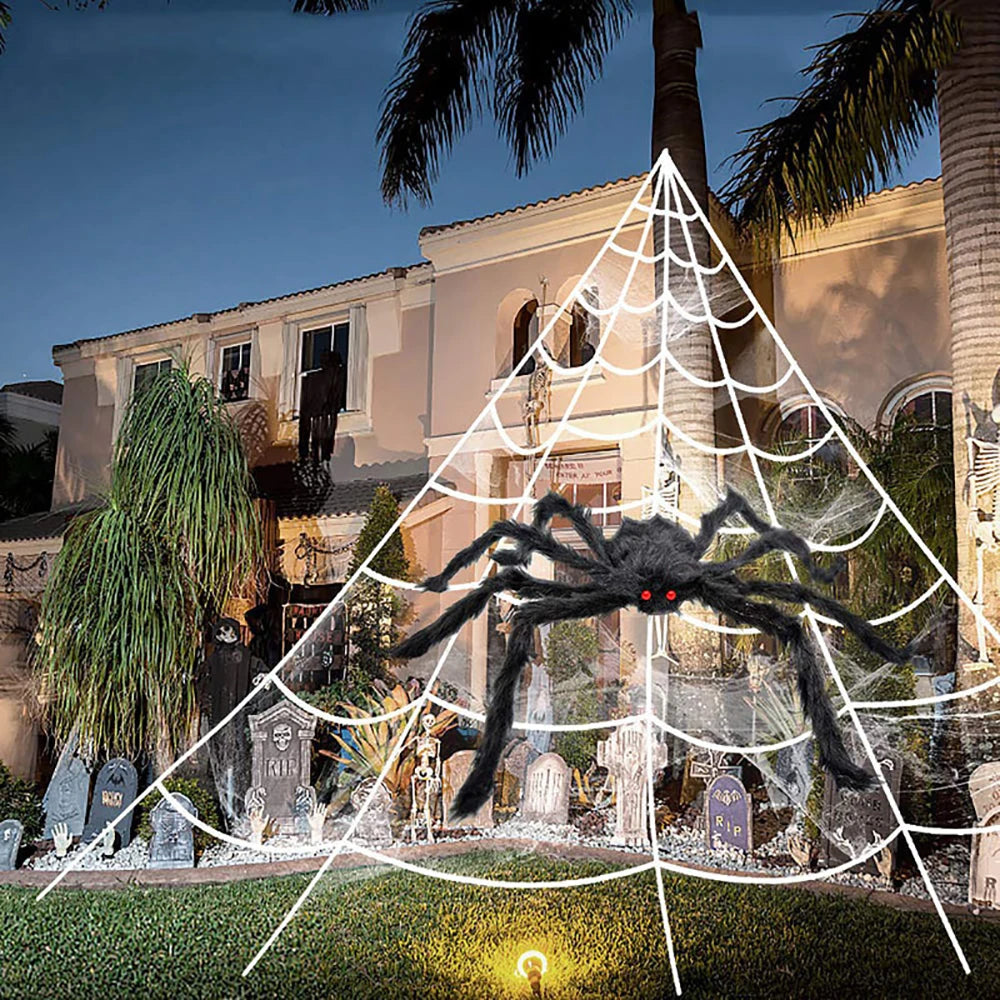 Giant Spider Web + Spider Yard Kit